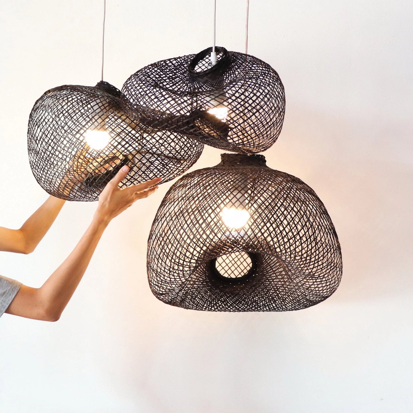 Reshape Able Bamboo Pendant Light