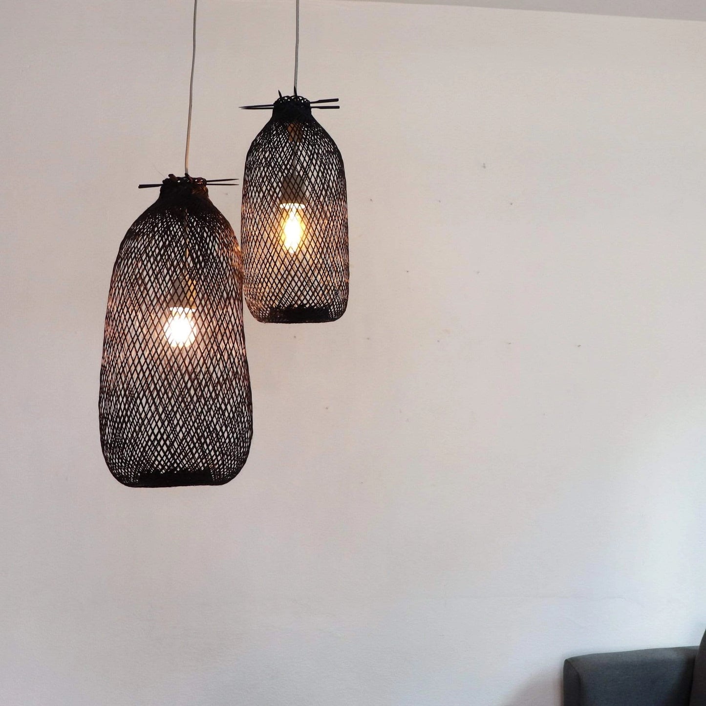 Ratthana - Black Bamboo Pendant Light