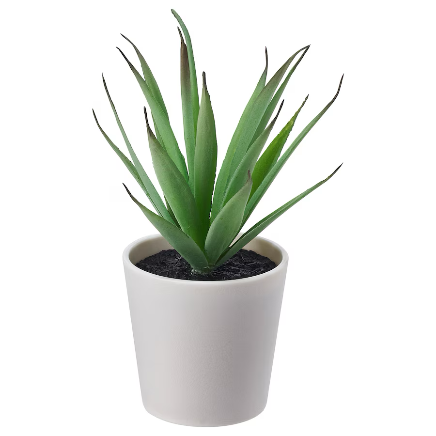 Miniature artificial potted plant w/ pot 3¼ "